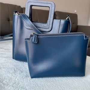 STAUD MINI SHIRLEY LEATHER CROSSBODY BAG